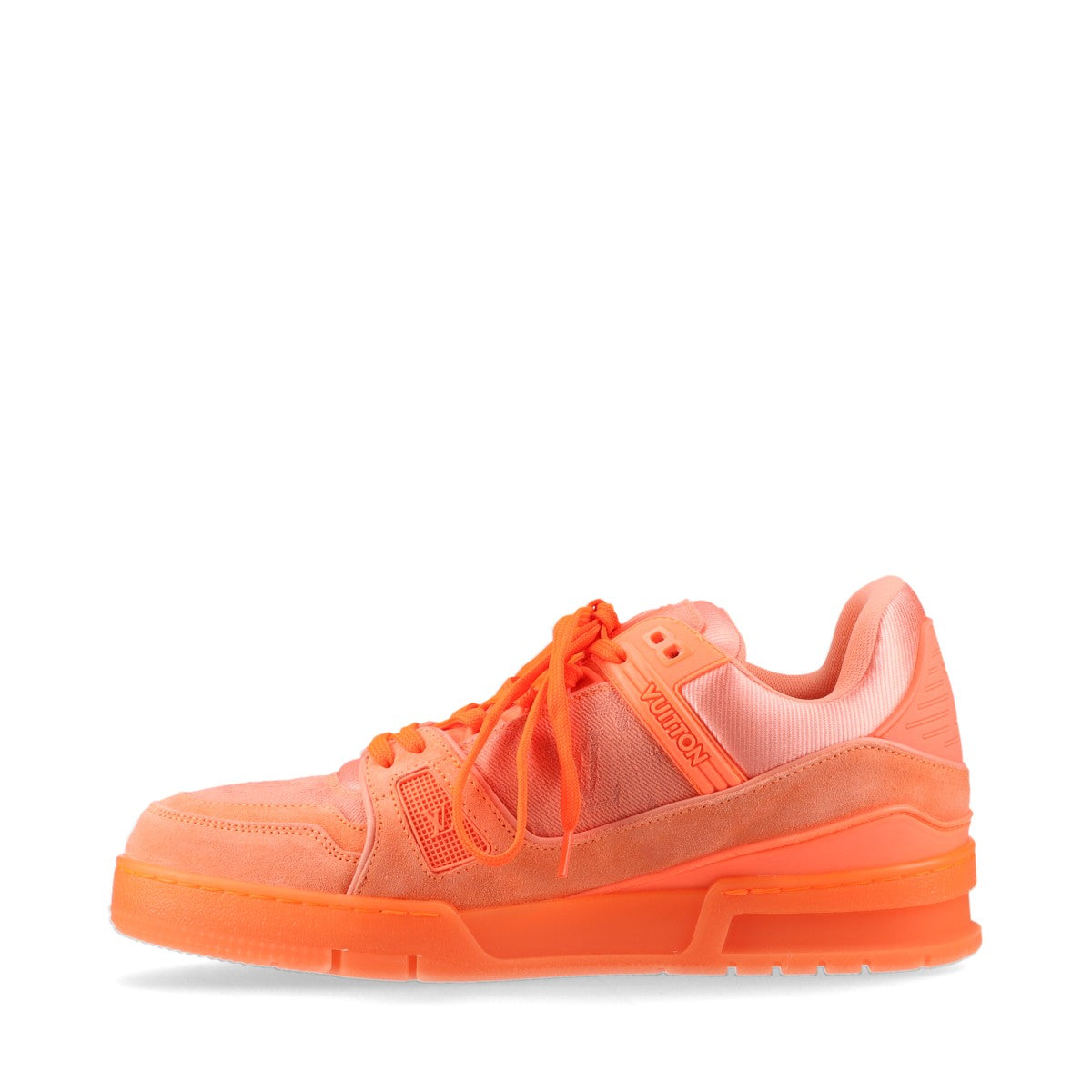 Louis Vuitton LV Trainer Line 20 Years Suede x Fabric Sneakers UK6 1/2 Mens Orange GO1210 Monogram LV Logo   Bag