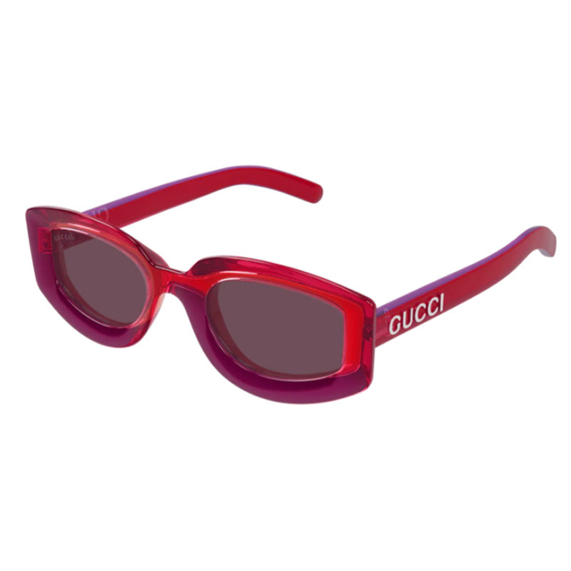Gucci Sunglasses Geometric Full Rim, Black Frame and Grey Lens GG1719S001