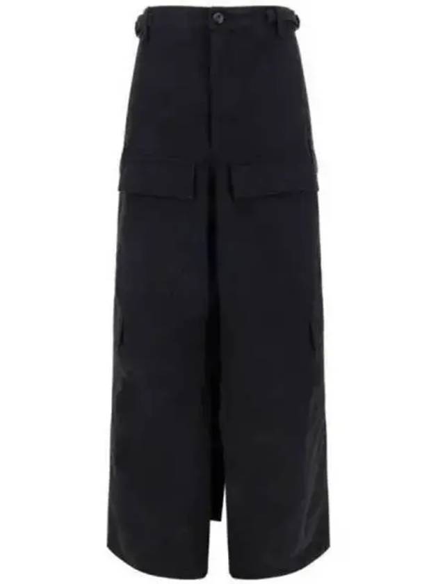 Luxury Balenciaga Trending 2026 Apron Cargo Pants A Line Skirt Black Black