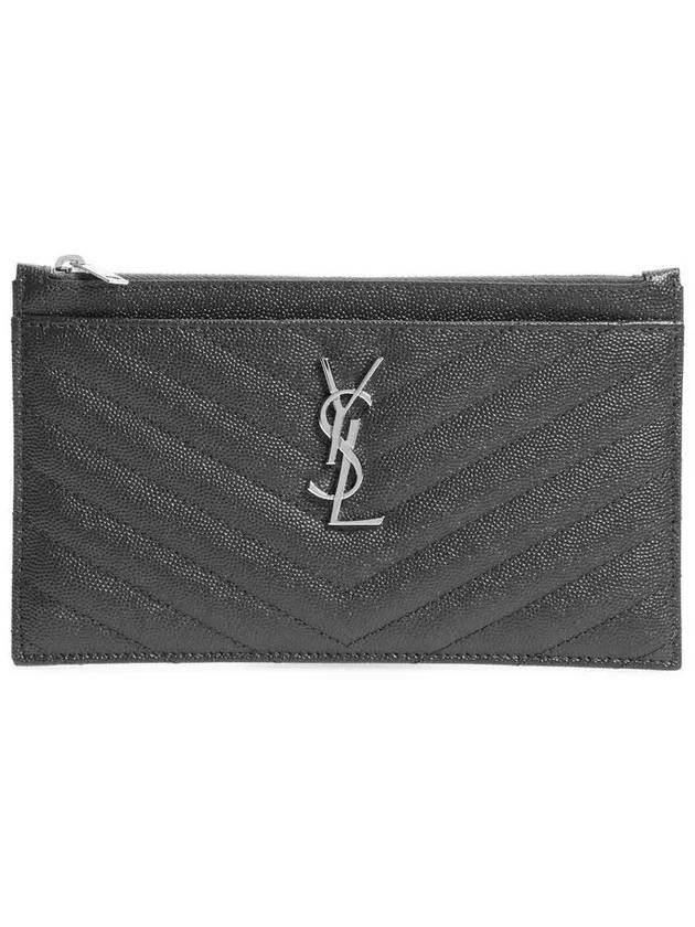 Luxury Saint Laurent Trending 2025 Silver Hardware Matelasse Pouch Bag Grey