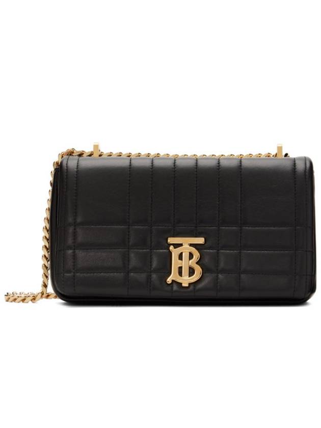 Luxury Burberry Lola Quilted Lambskin Small Shoulder Bag Black