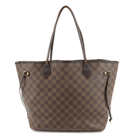 Louis Vuitton Damier Neverfull MM Tote Bag Brown M41358