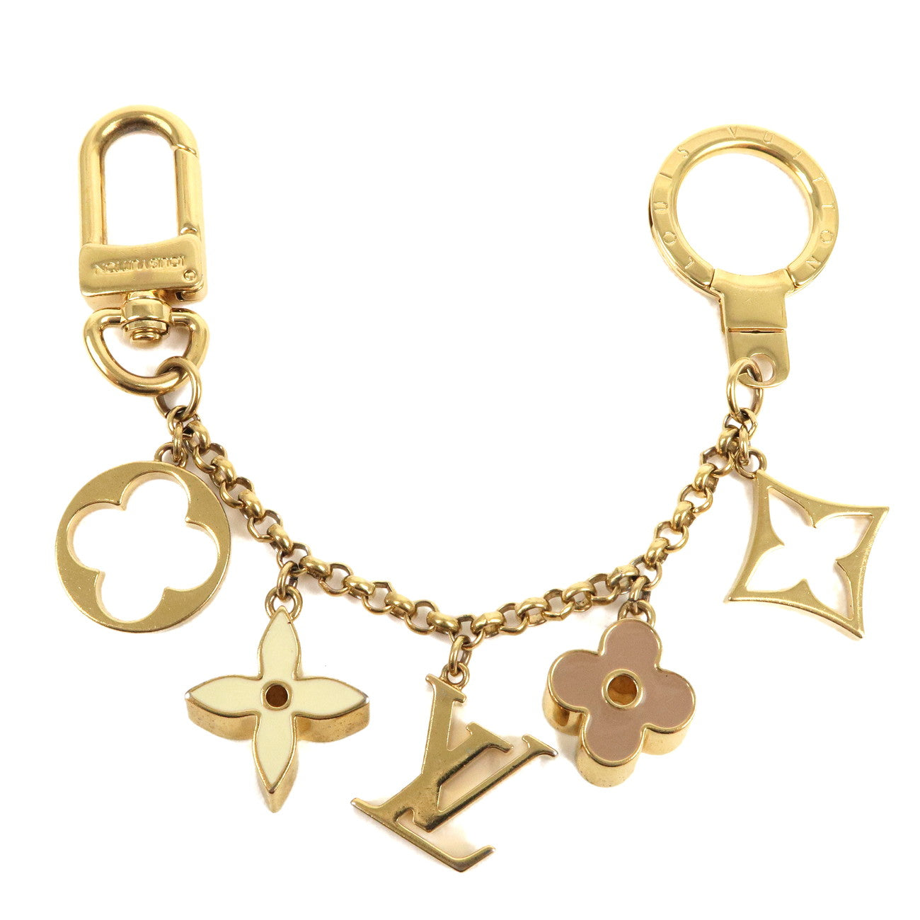 Louis Vuitton Fleur de Monogram LV Logo Bag Charm M65111