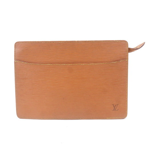 Louis Vuitton Epi Pochette Homme Clutch Bag Zipang Gold M52528