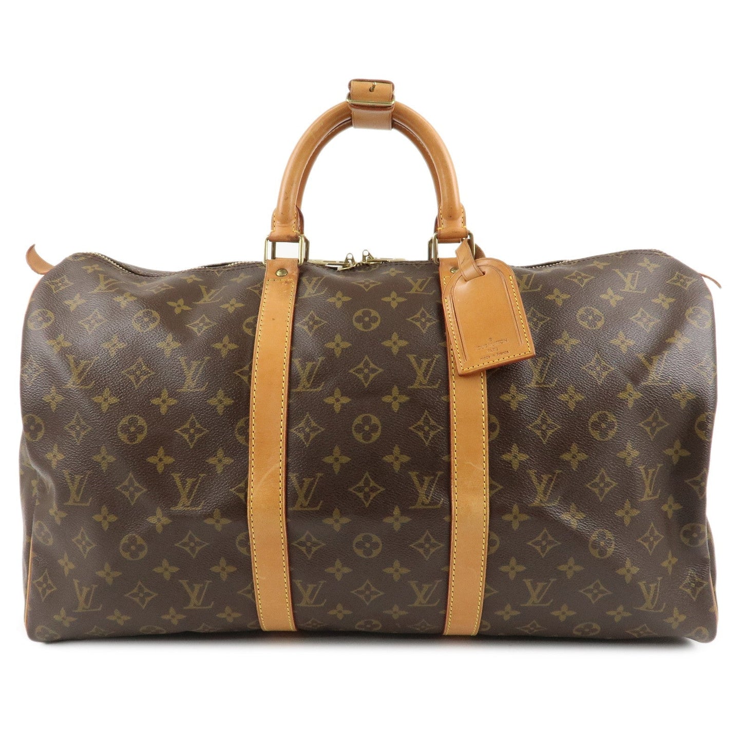 Louis Vuitton Monogram Keep All 50 Boston Bag Brown M41426