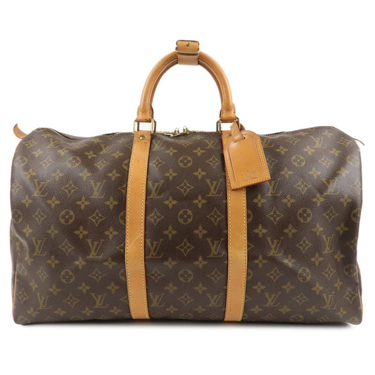 Louis Vuitton Monogram Keep All 50 Boston Bag Brown M41426