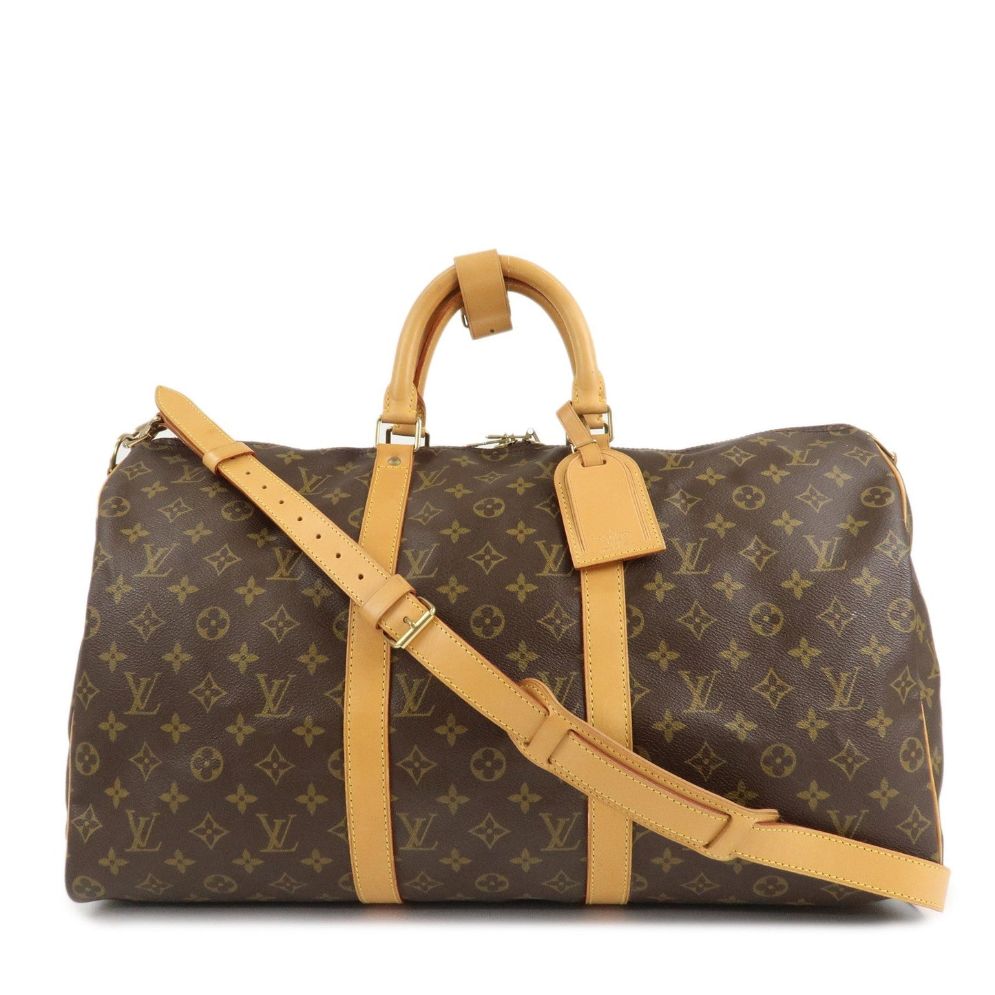 Louis Vuitton Monogram Keep All Bandouliere 50 Boston Bag M41416