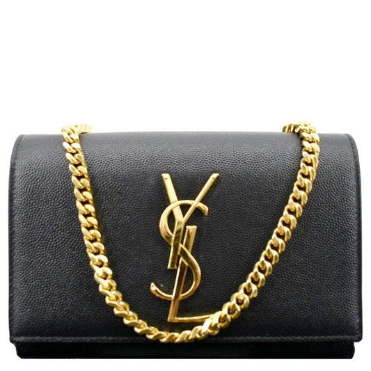 YVES SAINT LAURENT Kate Leather Shoulder Bag Black