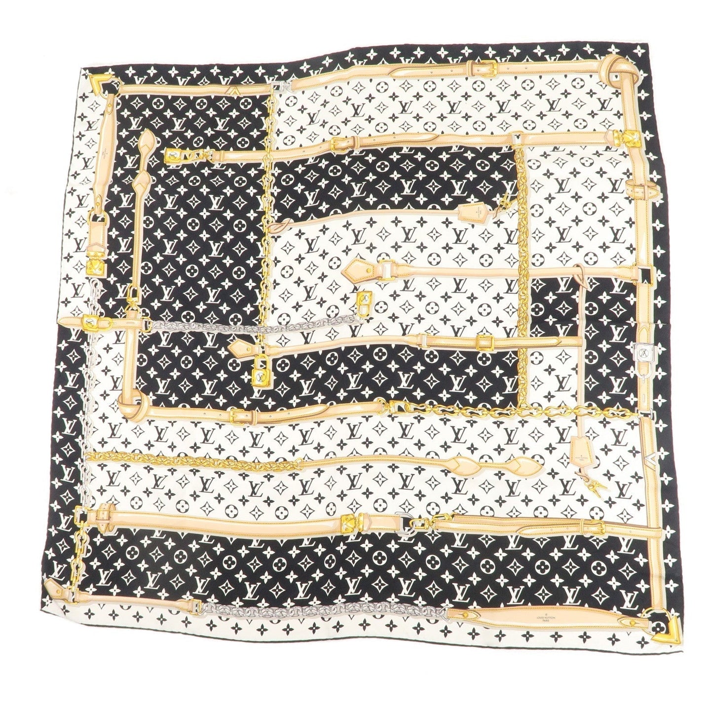 Louis Vuitton Carre Monogram Confidential Scarf Silk M78667