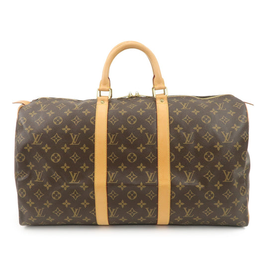 Louis Vuitton Monogram Keep All 50 Boston Bag Brown M41426