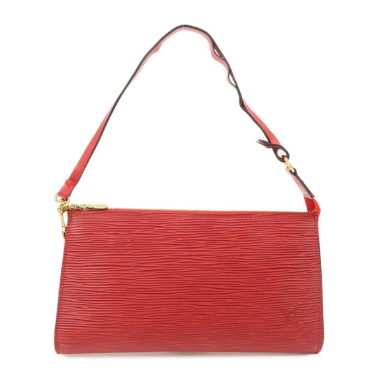 Authe Louis Vuitton Epi Pochette Accessoires Pouch Castilian Red M52947