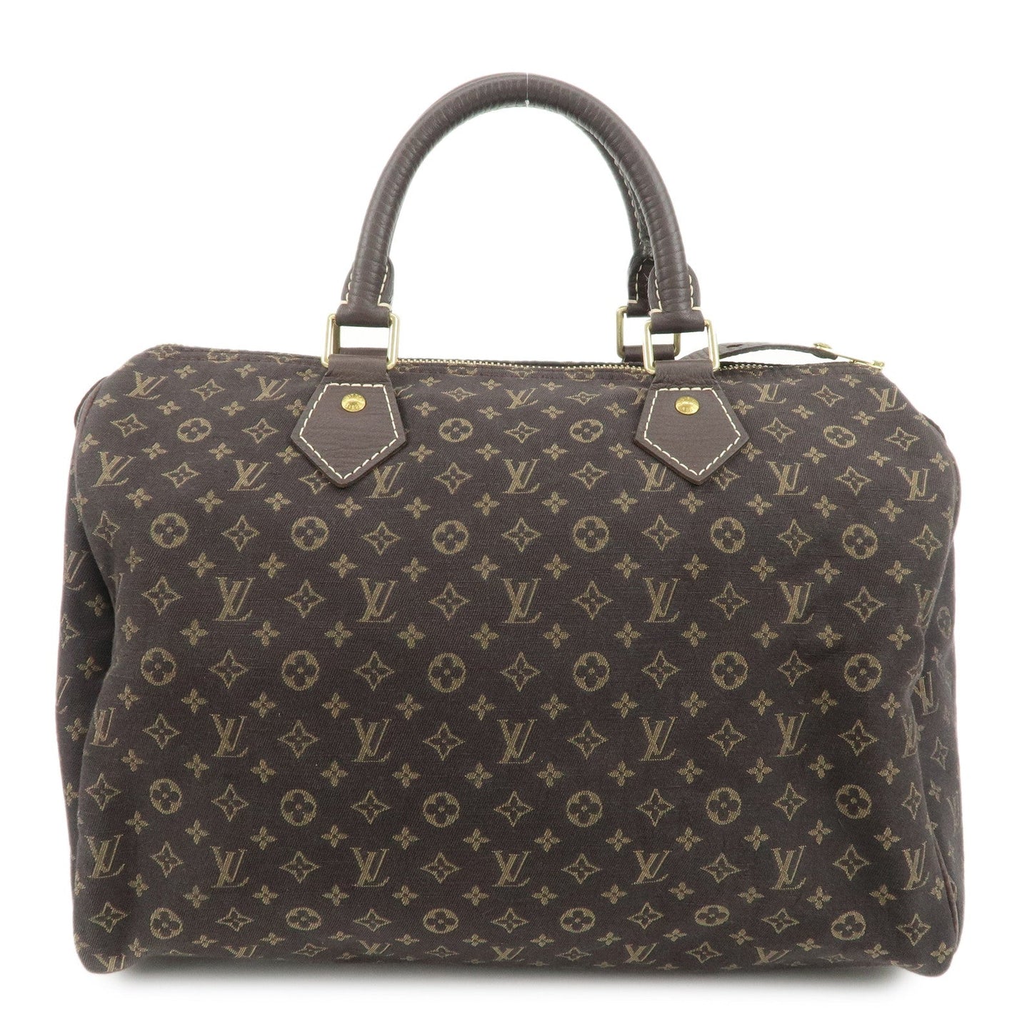 Louis Vuitton Monogram Mini Lin Speedy 30 Boston Bag Ebene M95224