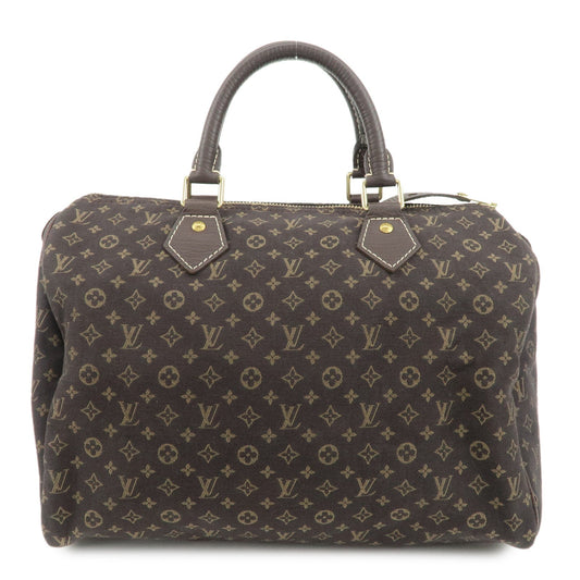 Louis Vuitton Monogram Mini Lin Speedy 30 Boston Bag Ebene M95224