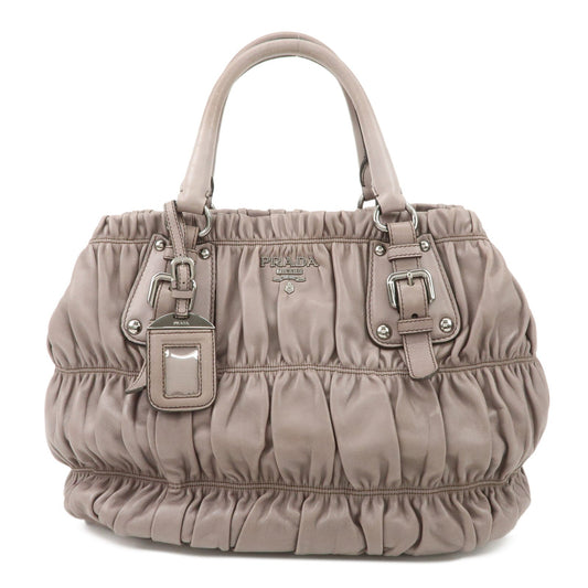 PRADA Nappa Gaufre Leather 2Way Bag Hand Bag Grey