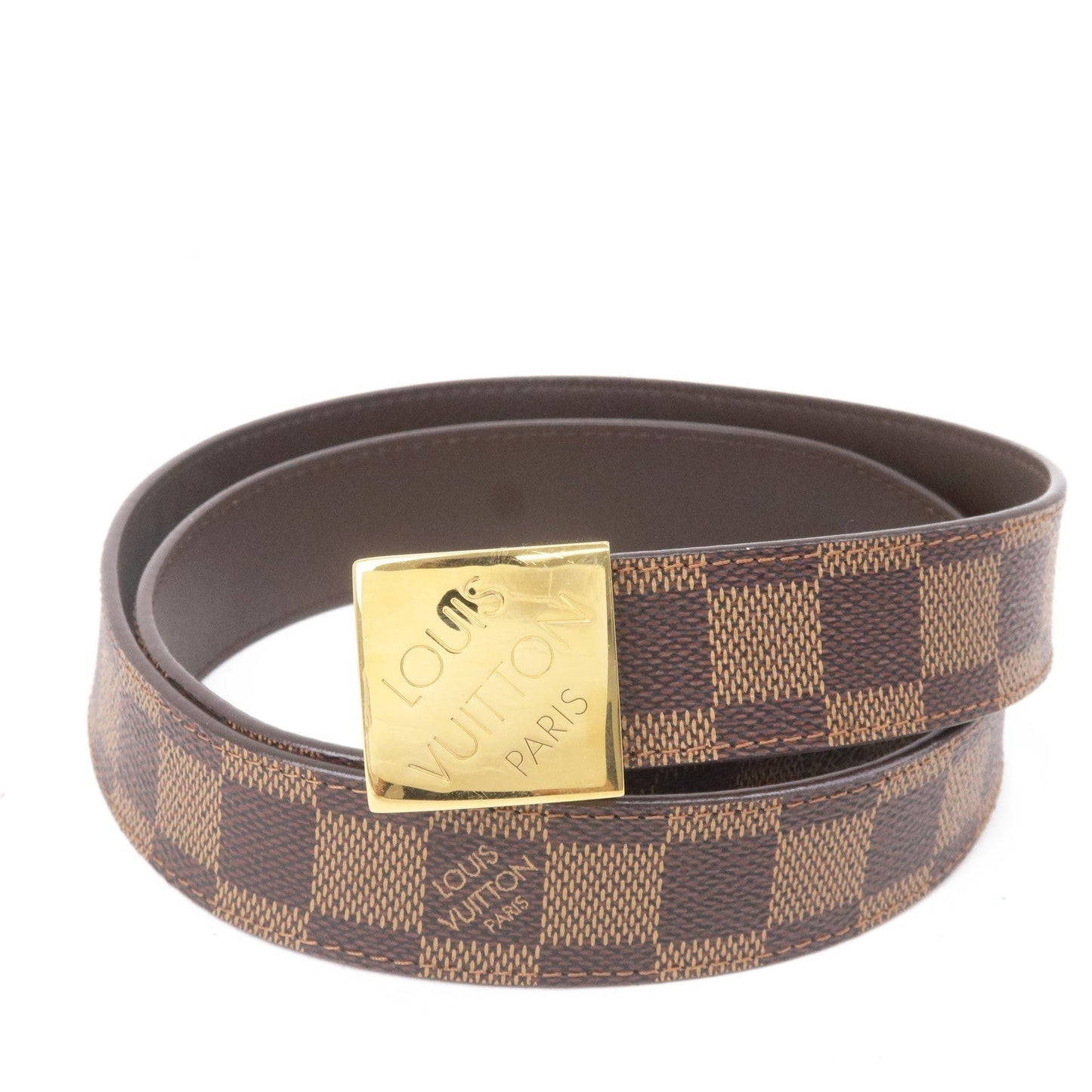 Louis Vuitton Damier Ebene Saint Tulle Carre Belt 90/36 M6944