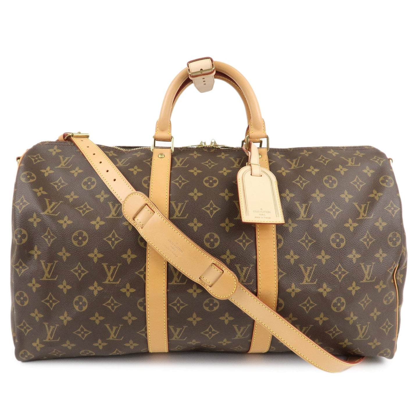 Louis Vuitton Monogram Keep All Bandouliere 50 Boston Bag M41416