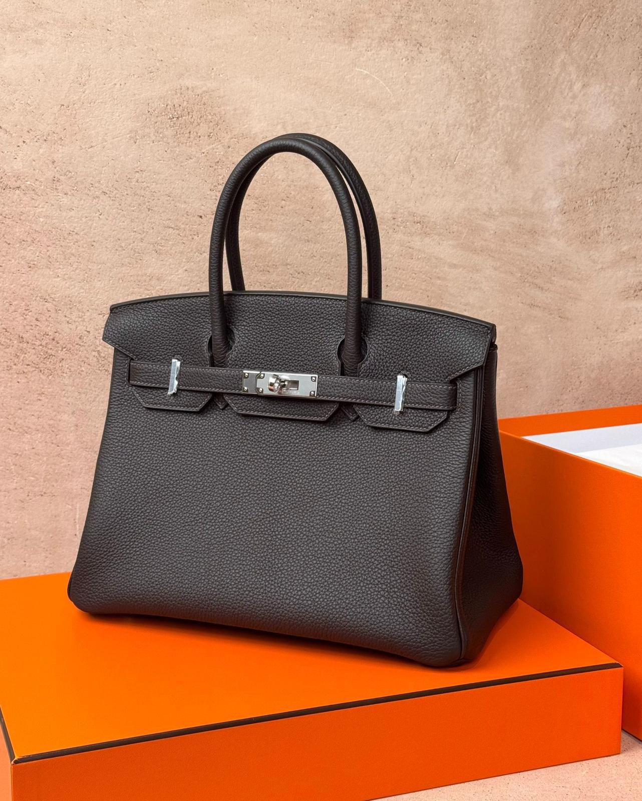 Hermès Birkin 30 - Bai Brun Togo | Palladium Hardware