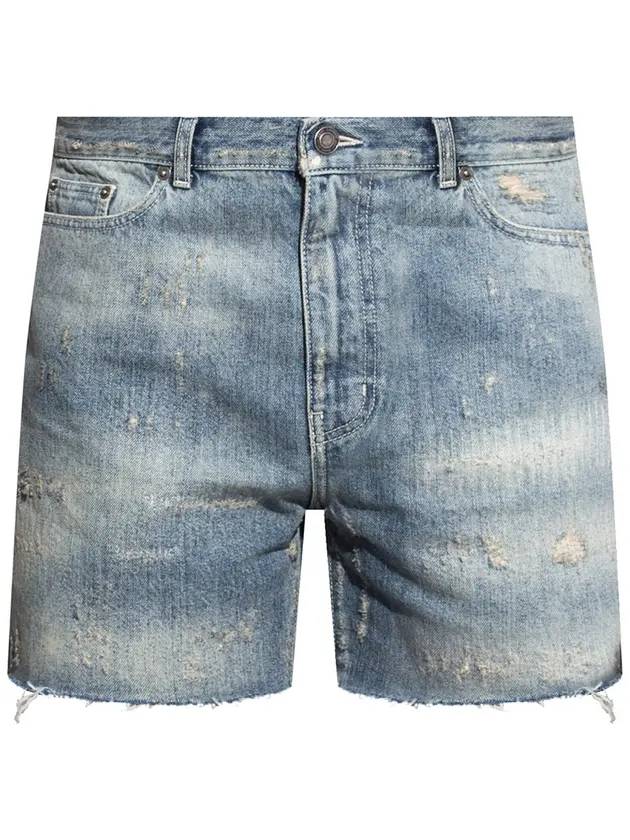 Luxury Saint Laurent Trending 2025 Men's California Denim Shorts Blue