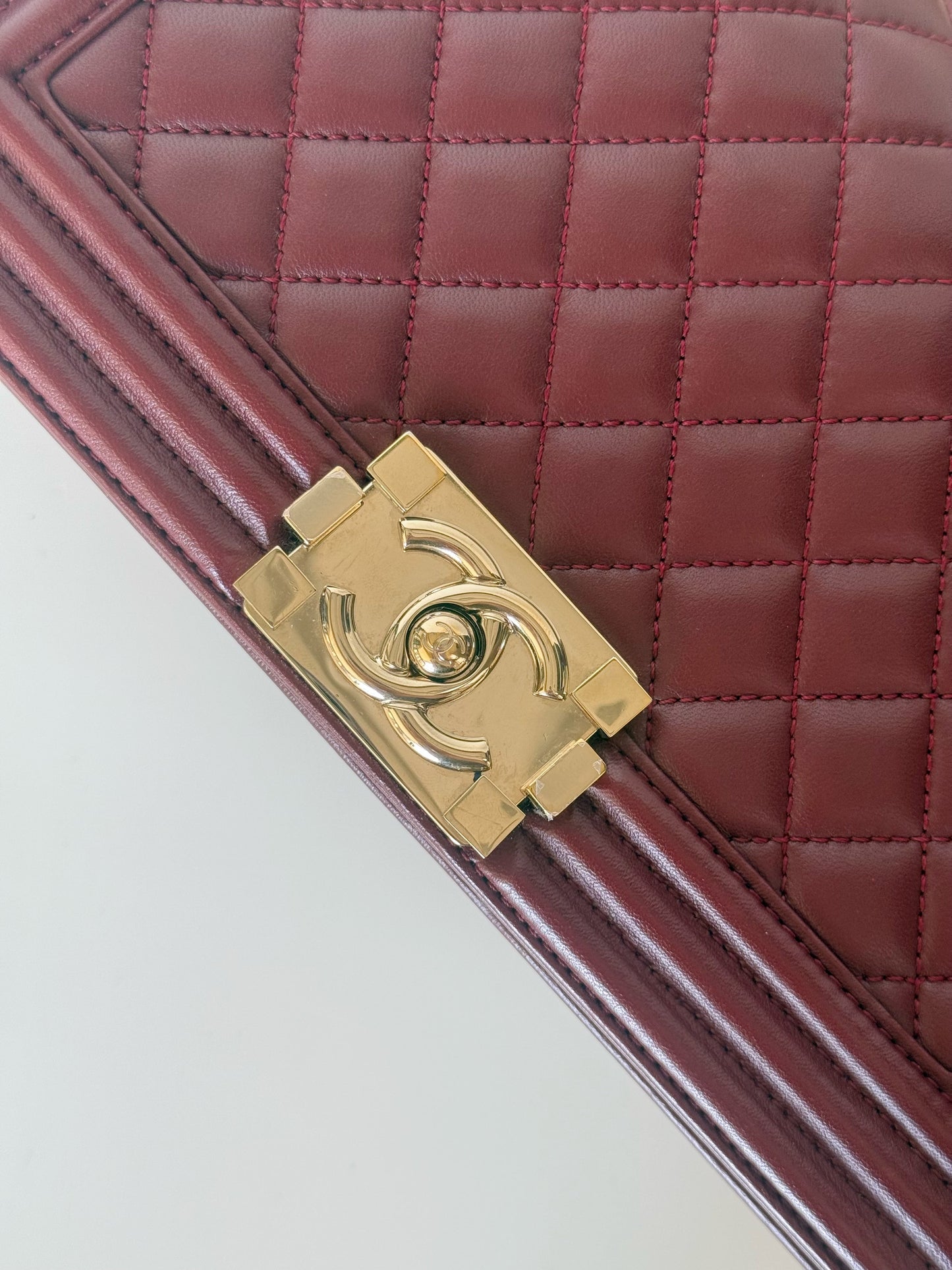 Chanel Lambskin Quilted Medium Boy Flap