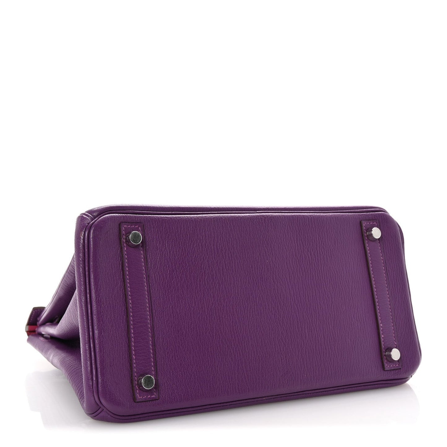 Hermes Chevre de Coromandel Horseshoe Birkin 30 Violet Rose Shocking