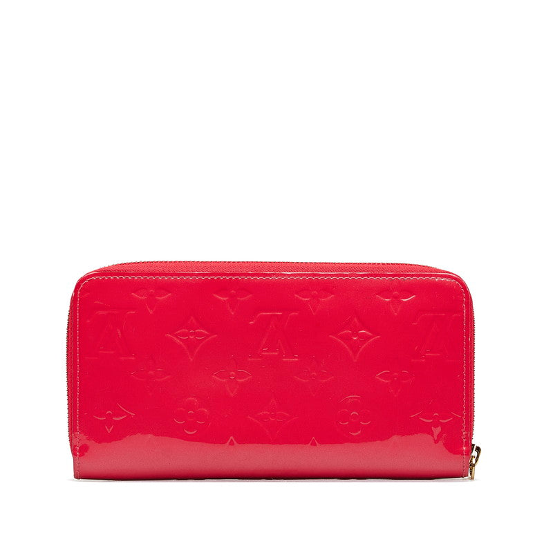Louis Vuitton Monograms Verney Zippie Wallet Long Wallet M93058 Hot Pink Patent Leather Louis Vuitton