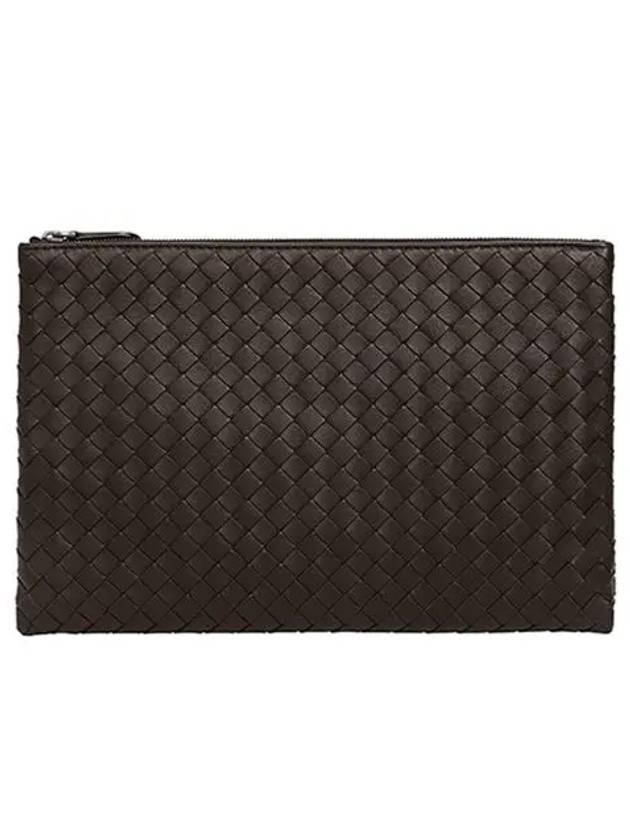 Luxury Bottega Veneta Intrecciato Clutch Bag Brown