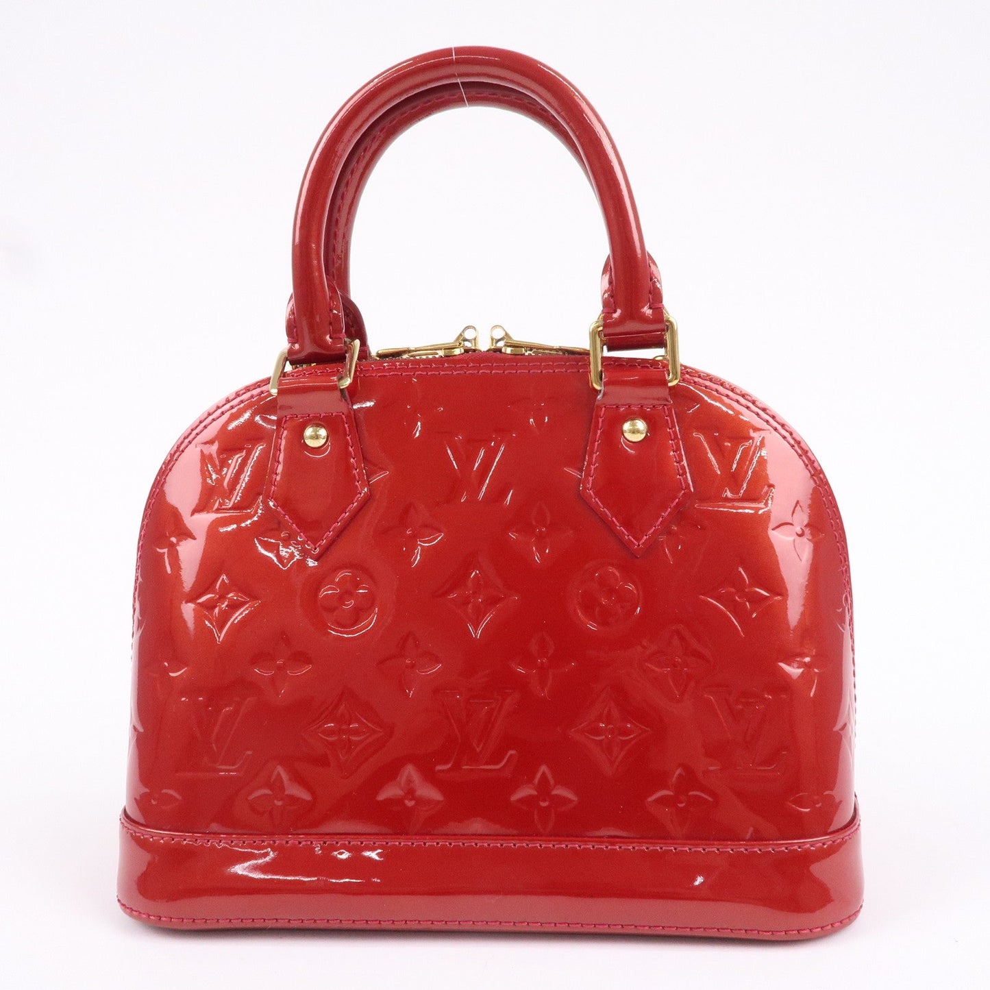 Louis Vuitton Monogram Vernis Alma BB 2Way Bag Red M91606