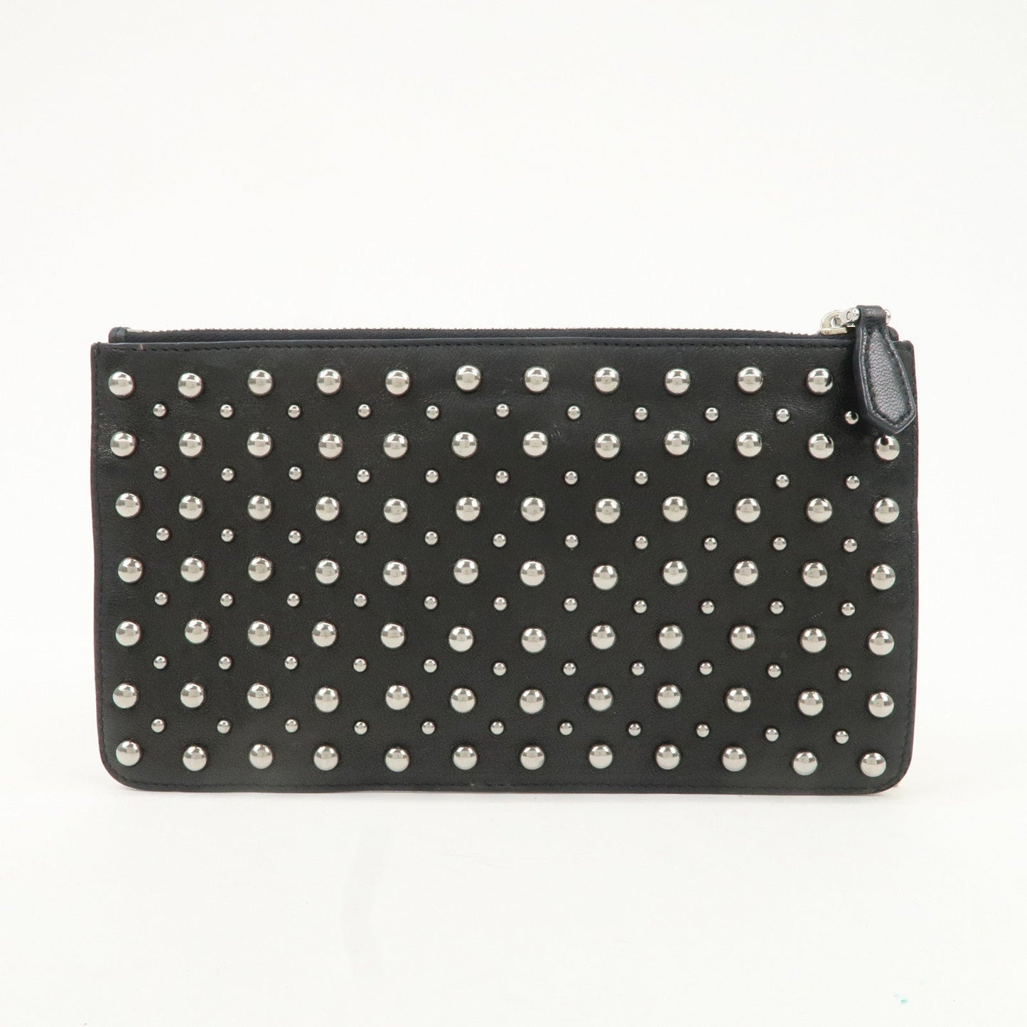 PRADA Leather Pouch Studs Black