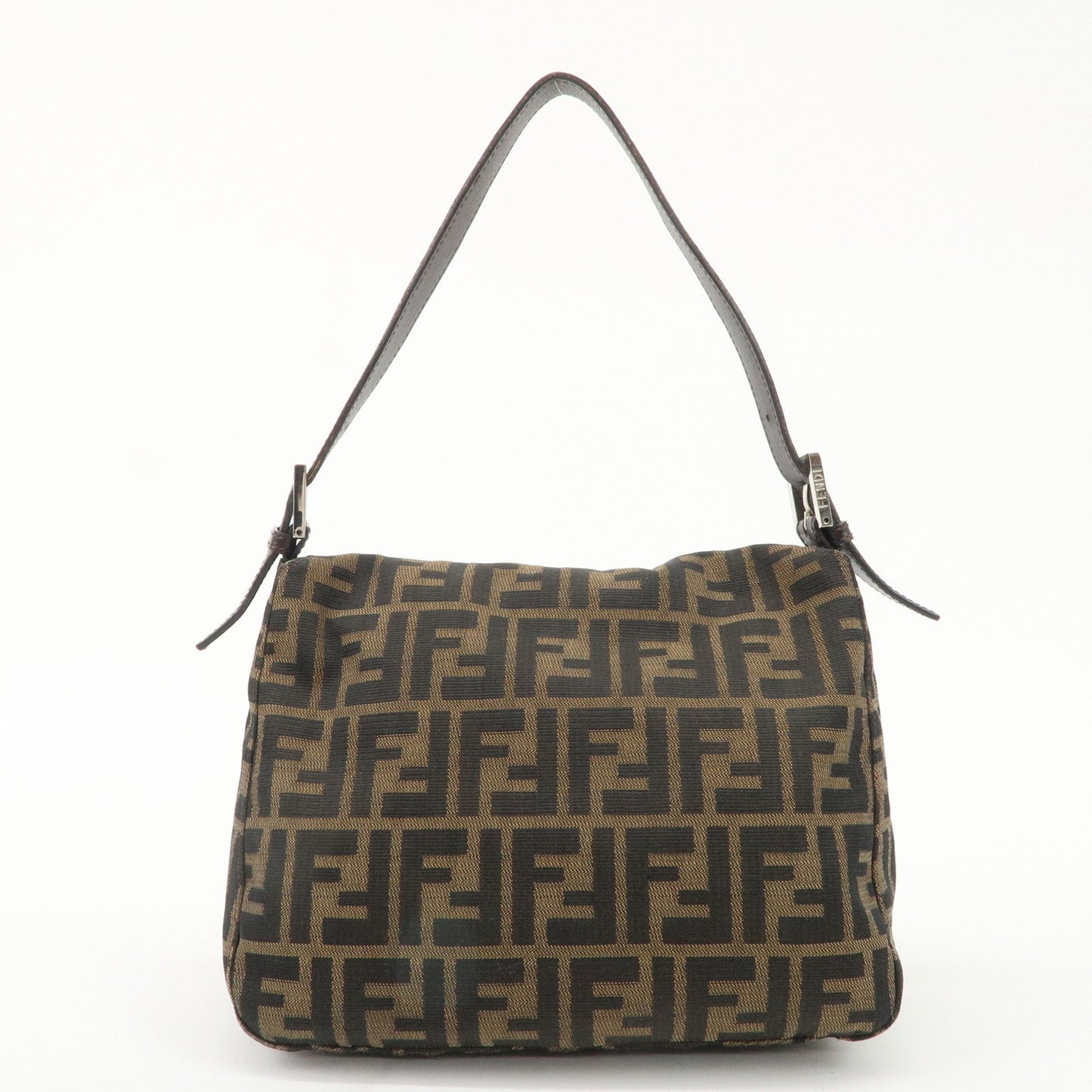 FENDI Zucca Canvas Leather Shoulder Bag Hand Bag 26423 F/S