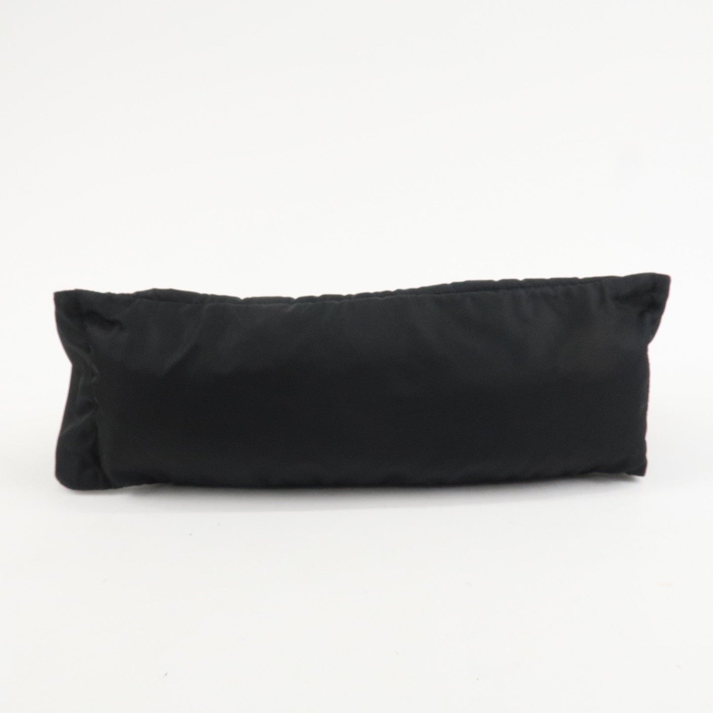 PRADA Nylon Triangle Logo Waist Bag Black Silver HDW