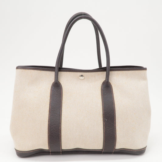 Luxury Hermes Garden Party Toile Ash Leather PM ???????? I  Stamped Beige