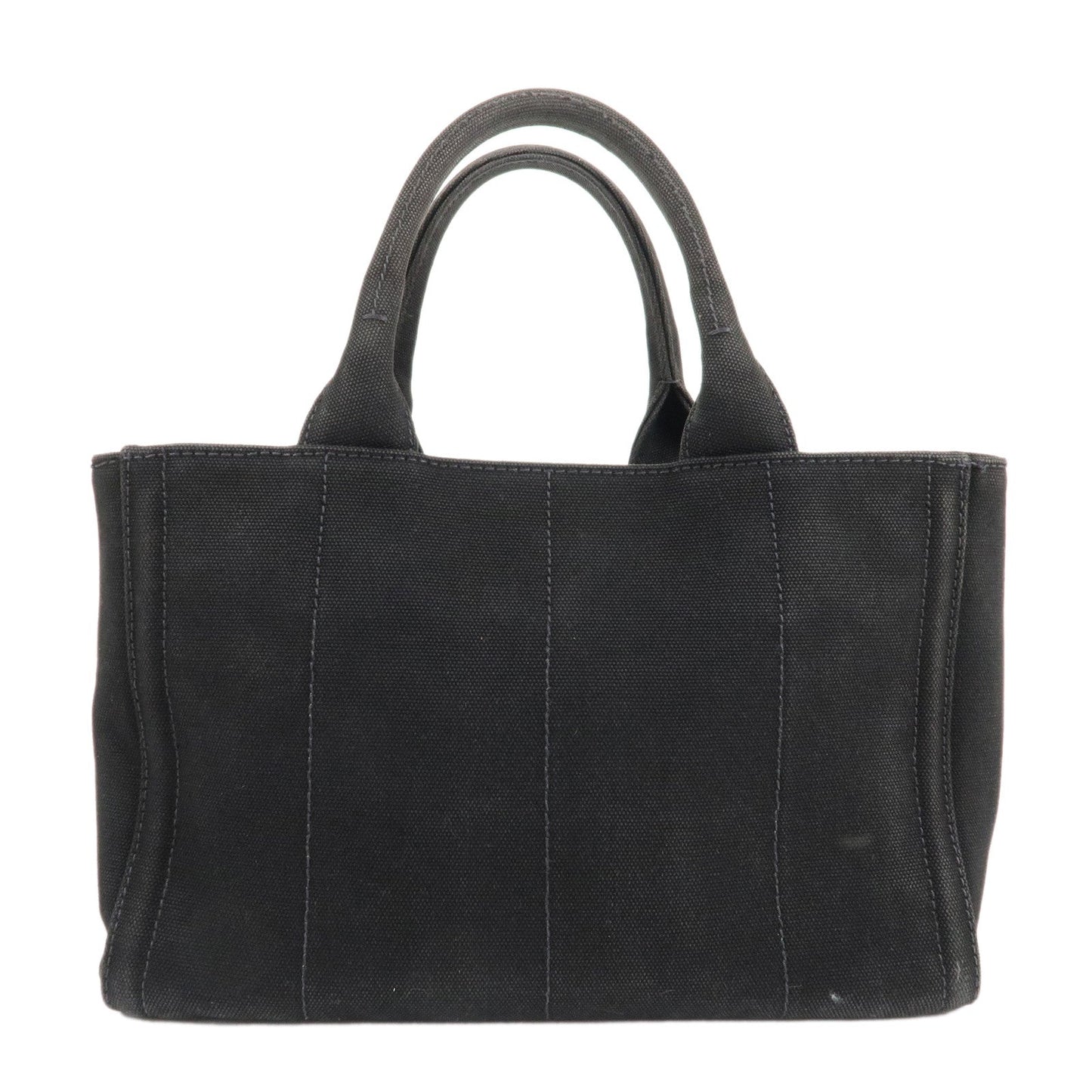 PRADA Logo Canapa Mini Canvas Bijoux 2Way Bag Black 1BG439