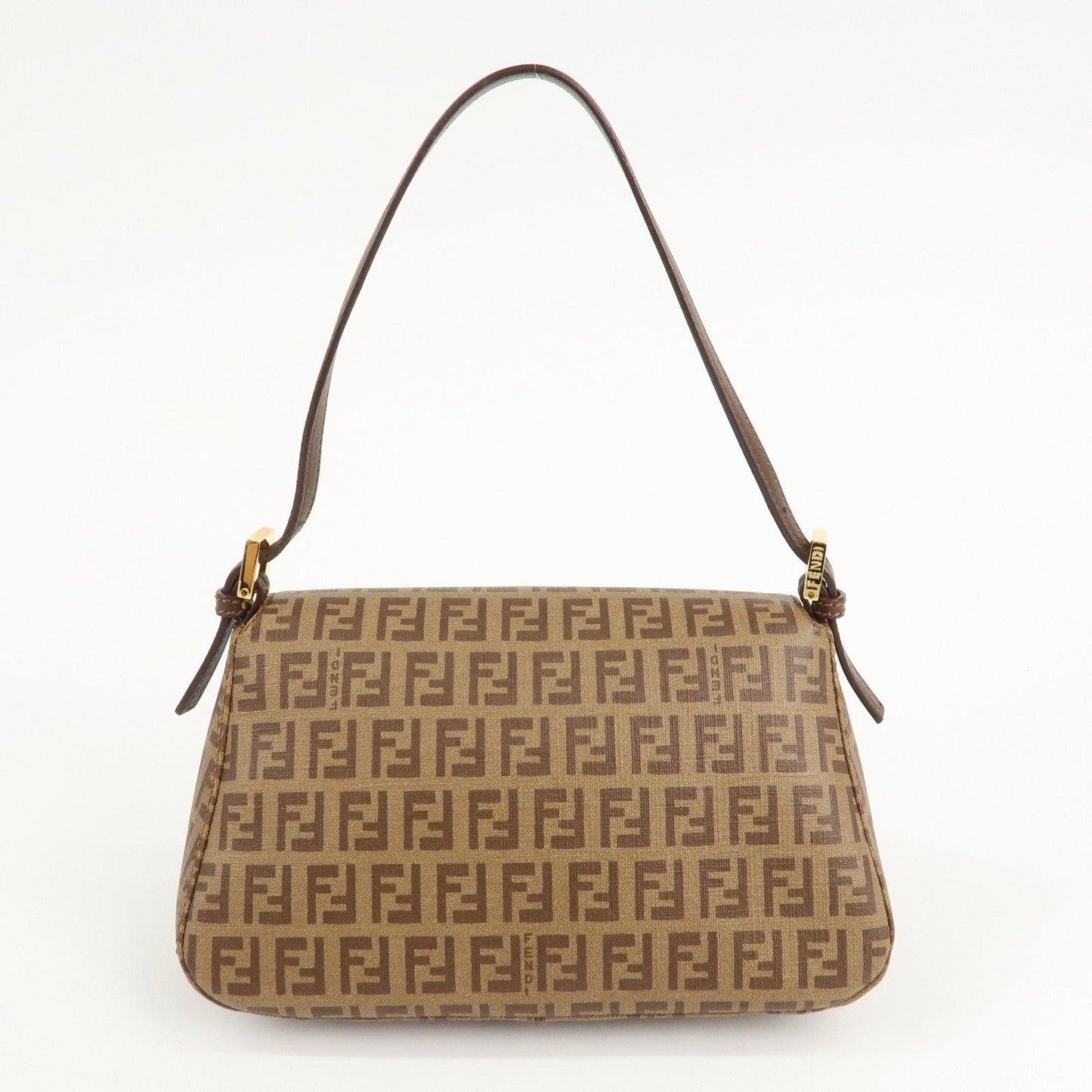 FENDI Zucchino Mini Mamma Baguette PVC Leather Hand Bag 8BR180