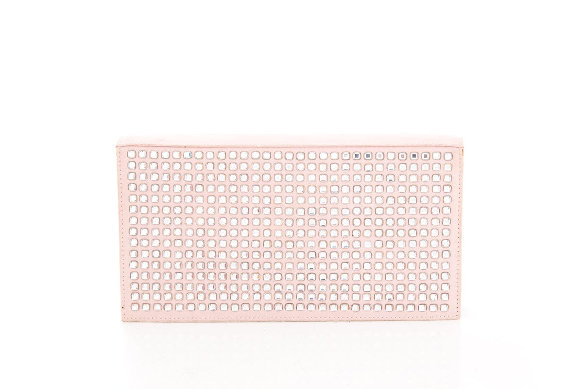 Gucci   Pink Satin and Rhinestone Clutch