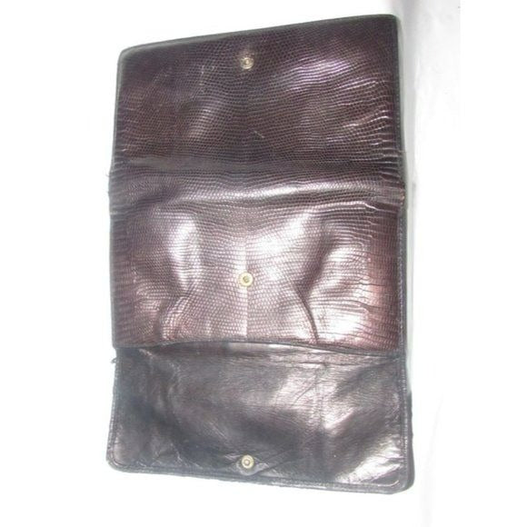GUCCI Vintage Brown Snakeskin XL Checkbook