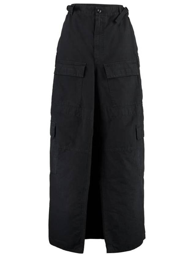 Luxury Balenciaga Trending 2026 Apron Cargo Pants A Line Skirt Black Black