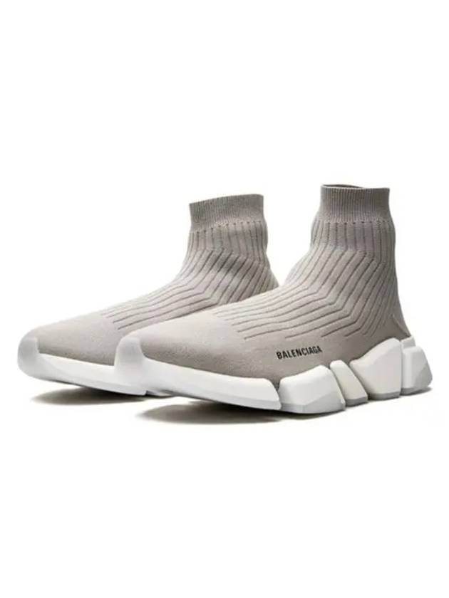 Luxury Balenciaga Trending 2026 Speed 2.0 Knit High Top Sneakers Grey