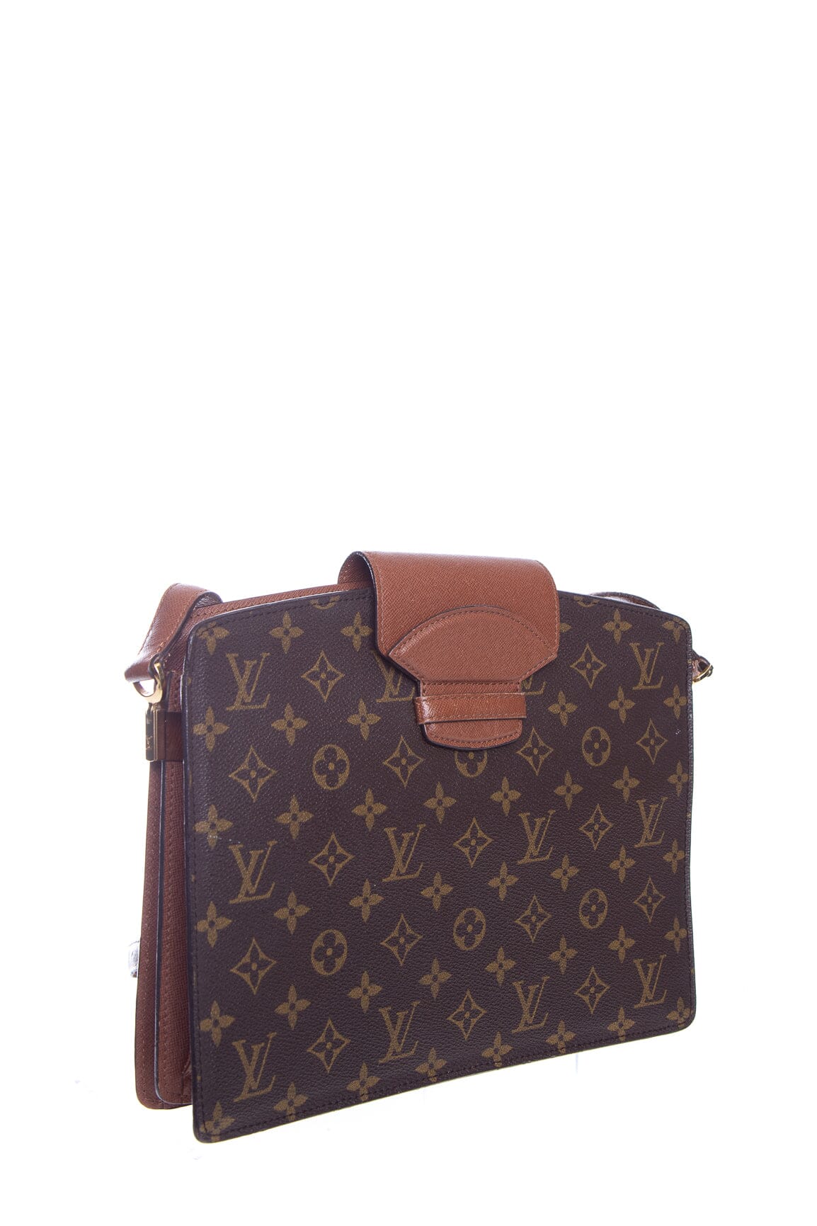 Louis Vuitton  1993 Brown Canvas Monogram Courcelles Handbag