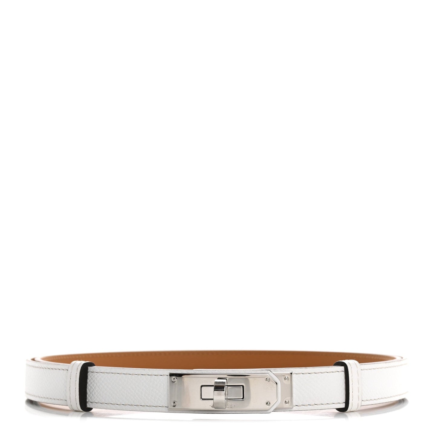 Hermes Epsom Kelly Belt New White
