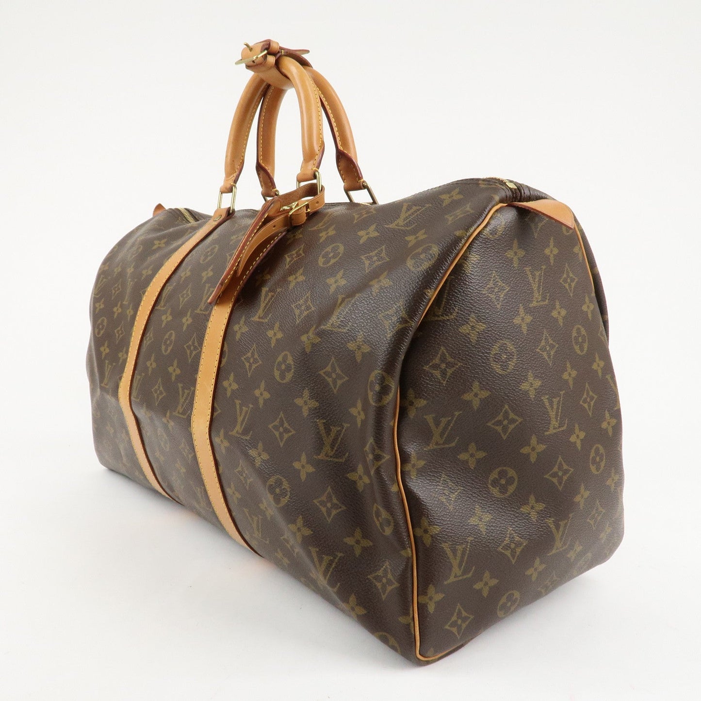 Louis Vuitton Monogram Keep All 50 Boston Bag Brown M41426