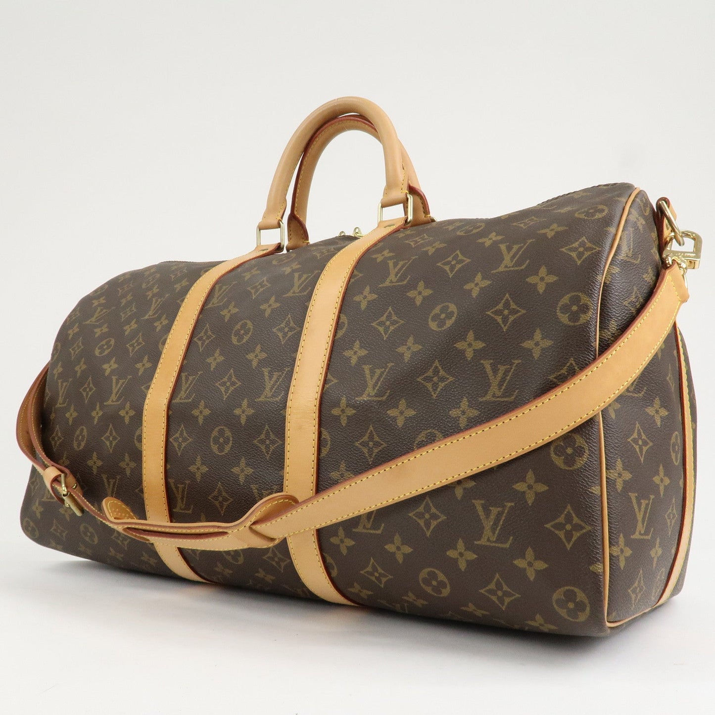 Louis Vuitton Monogram Keep All Bandouliere 50 Boston Bag M41416