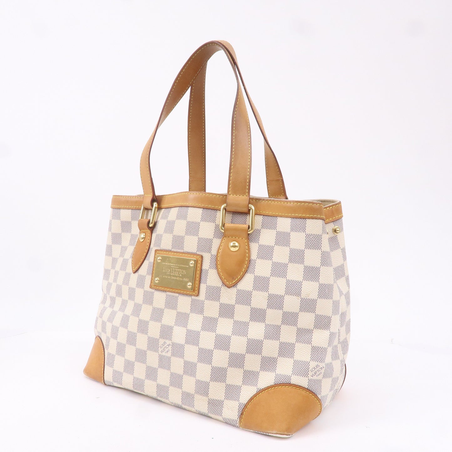 Louis Vuitton Damier Azur Hampstead PM Hand Bag Ivory N51207
