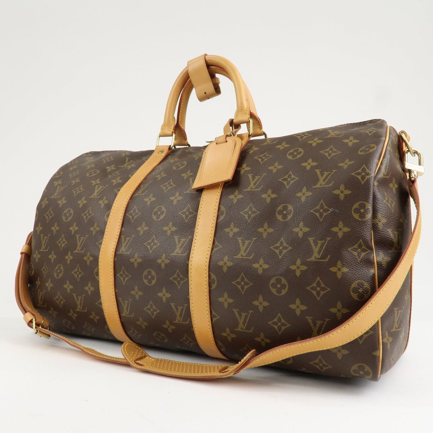 Louis Vuitton Monogram Keep All Bandouliere 50 Boston Bag M41416