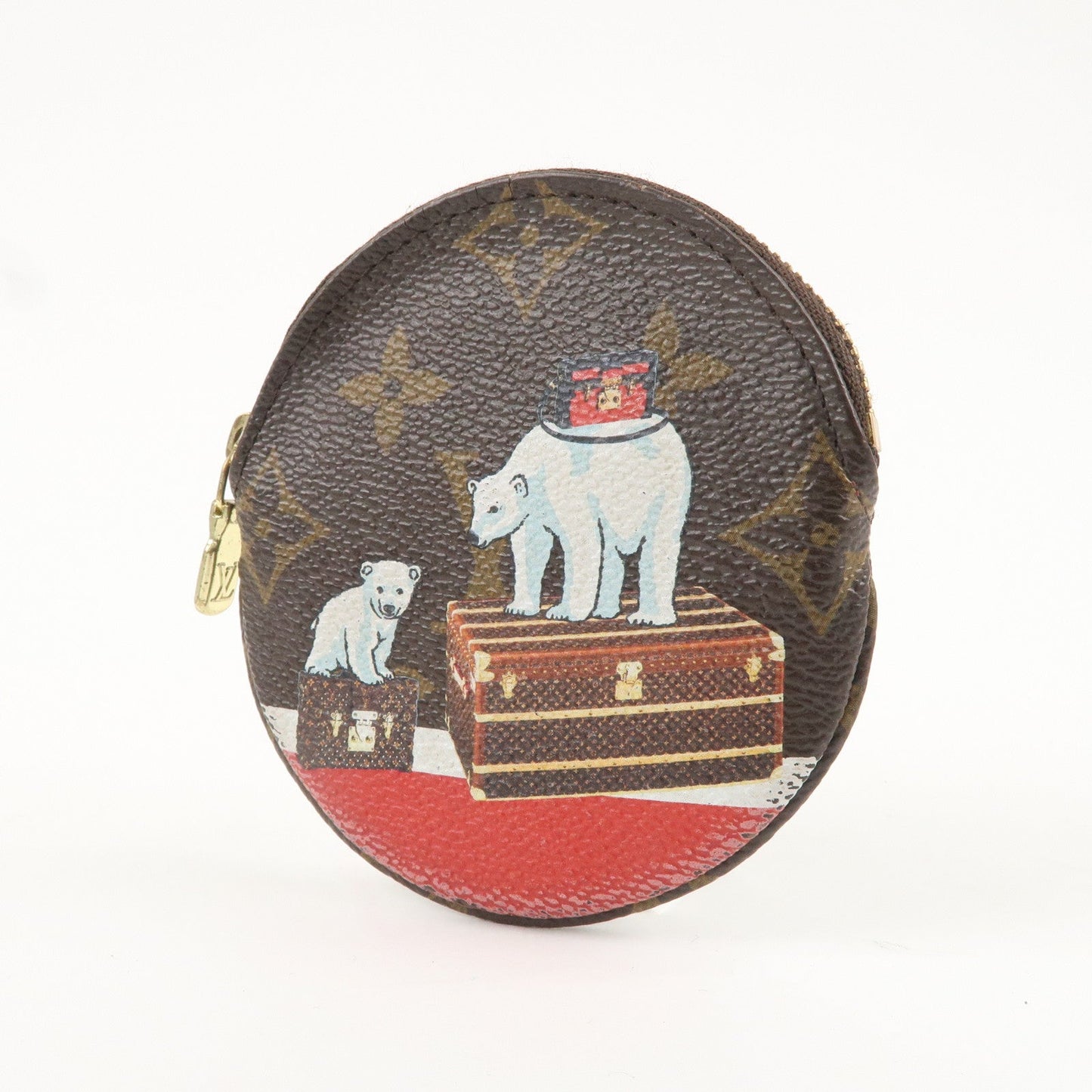 Louis Vuitton Monogram Porte Monnaie Rond Christmas Limited M62088