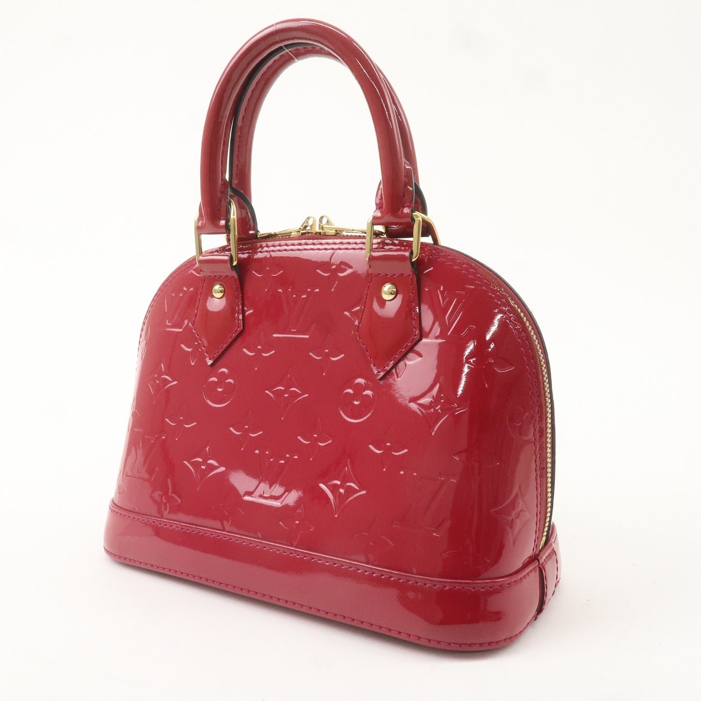 Louis Vuitton Monogram Vernis Alma BB Hand Bag Red M91698 F/S