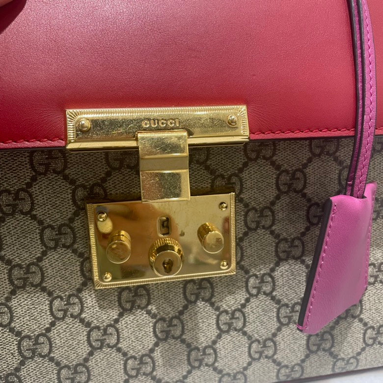Gucci Padlock Leather Canvas Crossbody Style 1