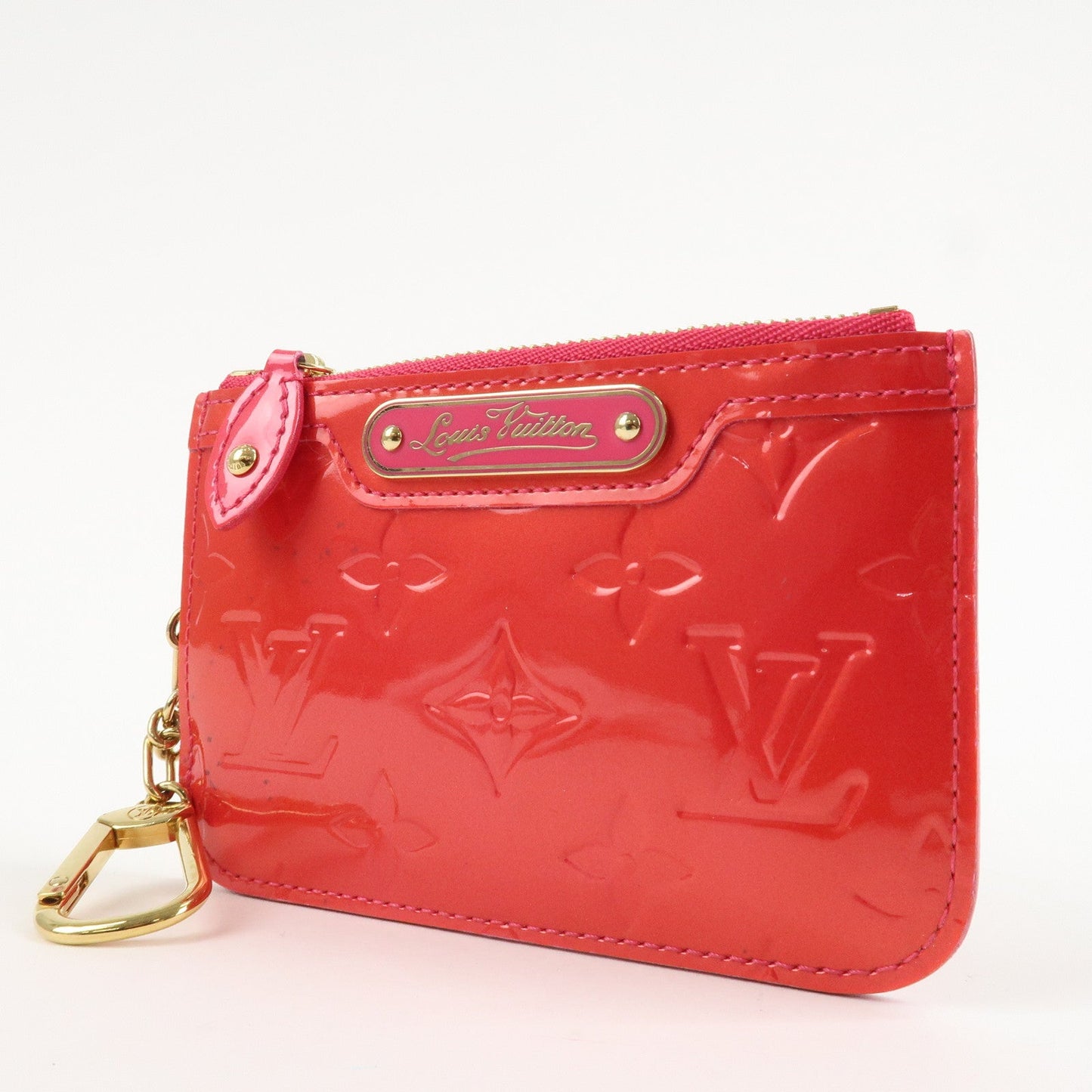 Louis Vuitton Vernis Pochette Cles Coin Case NM Rose Pop M93637