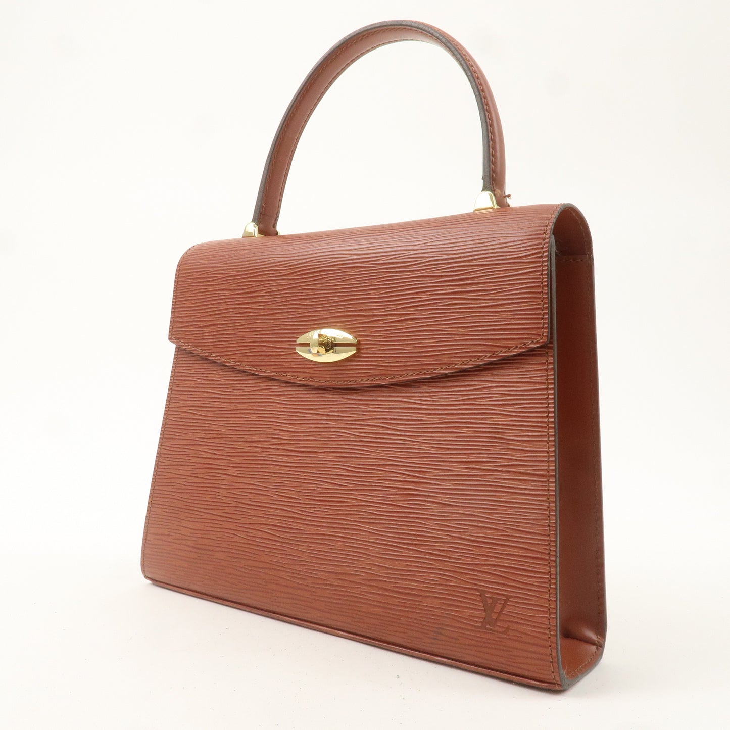 Louis Vuitton Epi Malselv Hand Bag Kenya Brown M52373