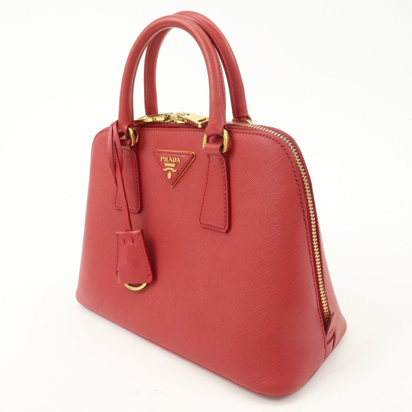 PRADA Promenade Saffiano Leather 2Way Shoulder Bag Red BL0838