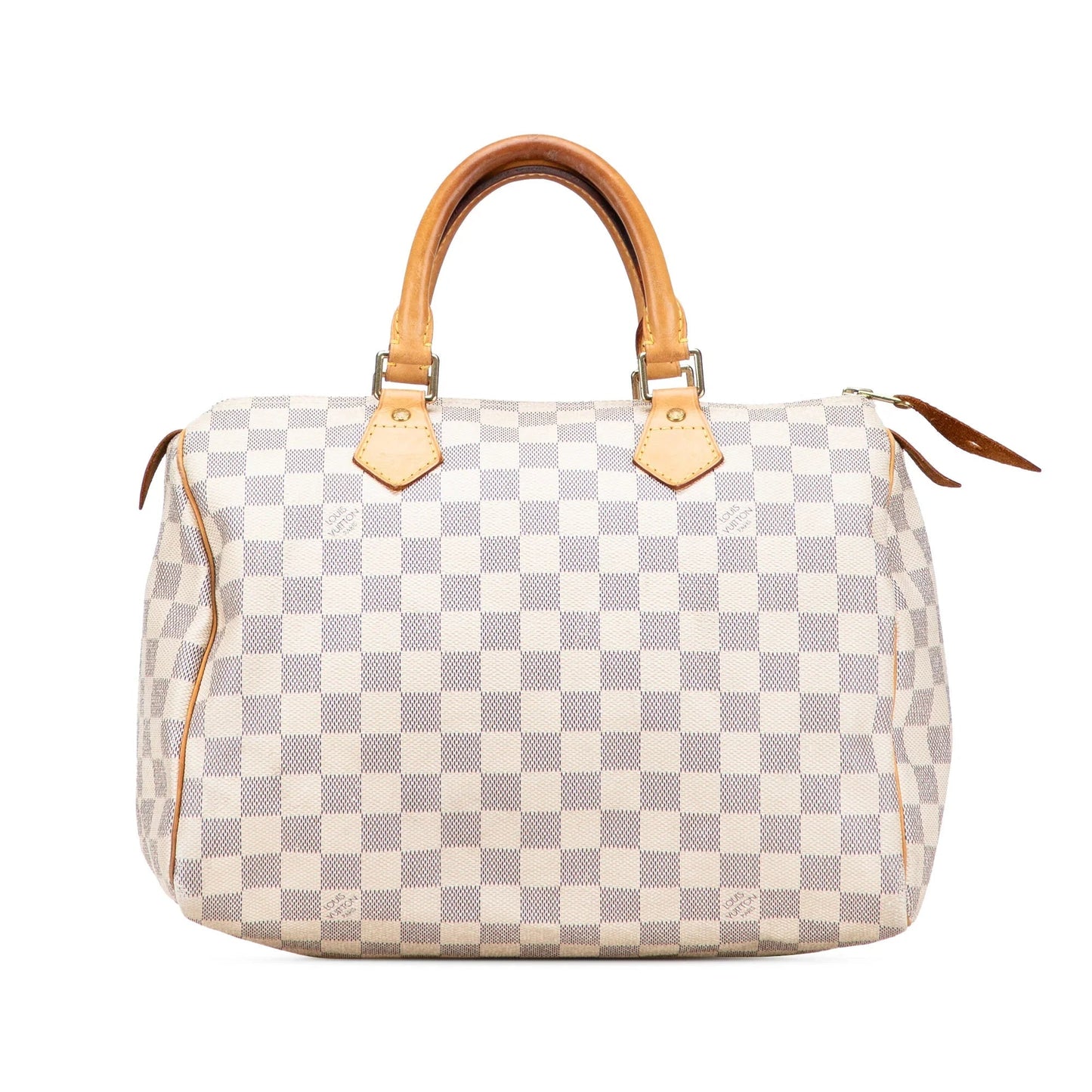 White Louis Vuitton Damier Azur Speedy 30 Boston Bag